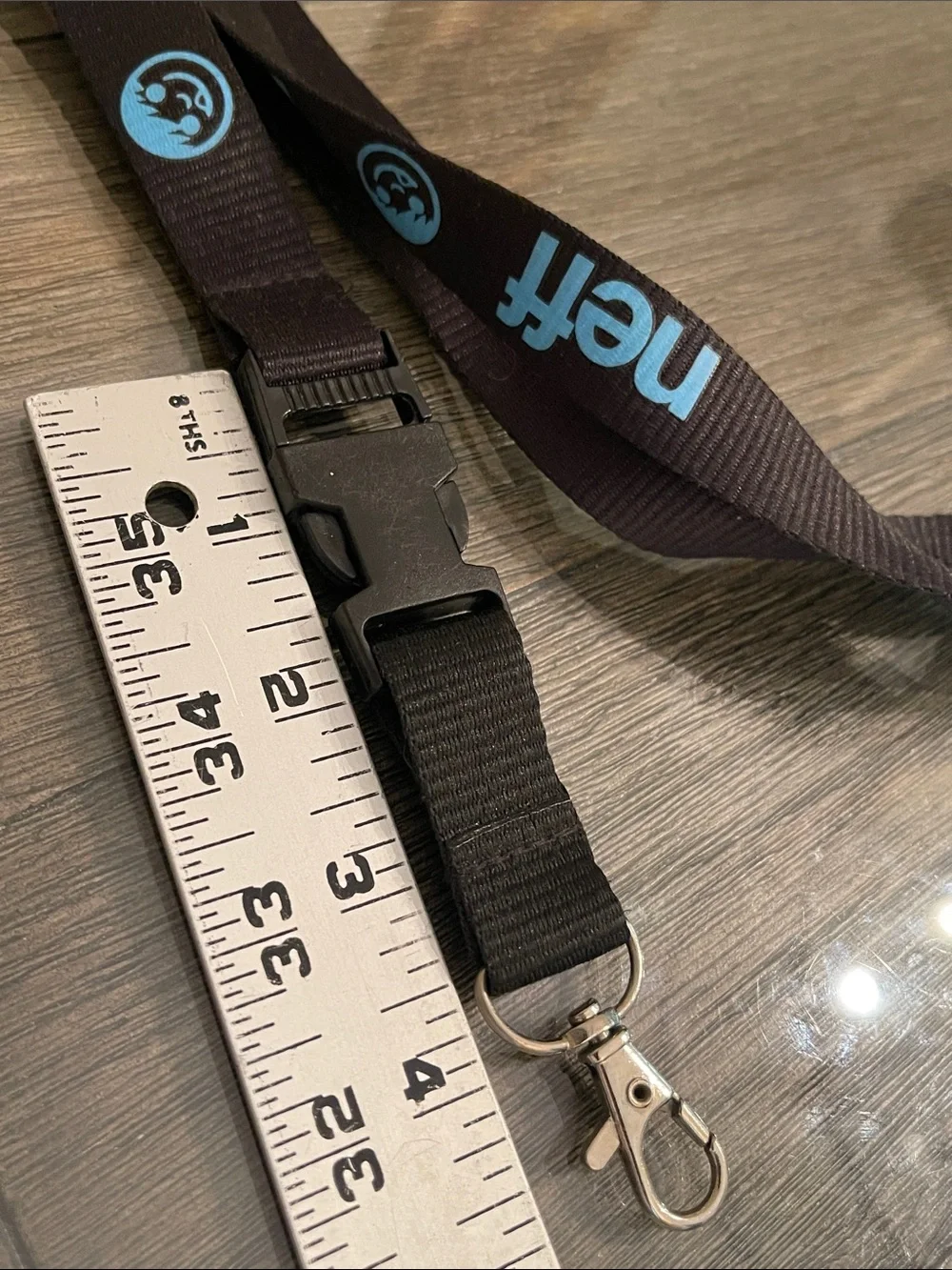 Jeff Black & Blue Smiley Face Landyard Keychain